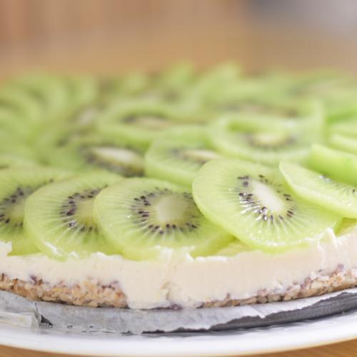 cheese cake de coco y kiwi